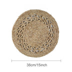 Kalani Boho Natural Jute Round Placemats