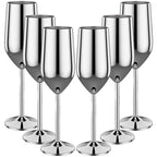 Cassara Stainless Steel 6-Piece Glassware Set
