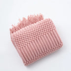 Orlan Knitted Throw Blanket with Tassels