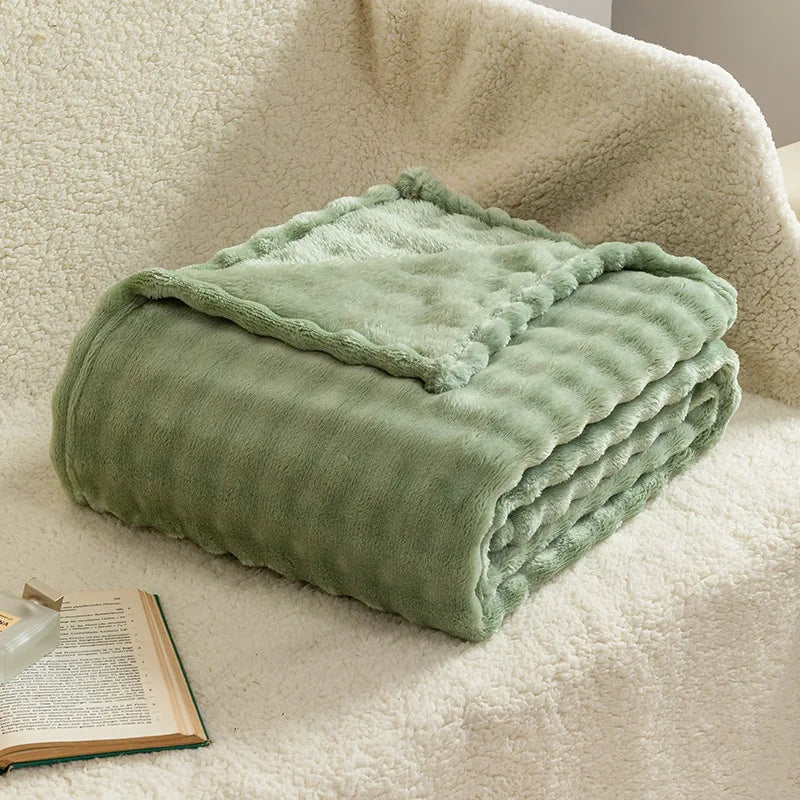 Marina Textured Plush Throw Blanket