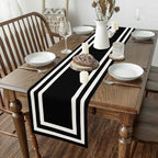 Harlan Black and White Table Runner