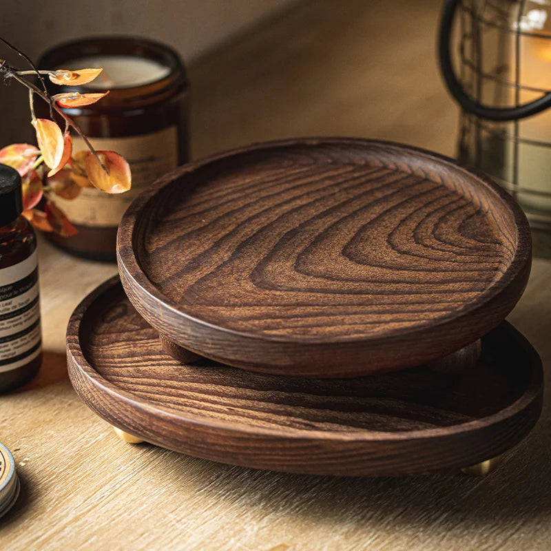 Ashby Wooden Pedestal Catchall Tray