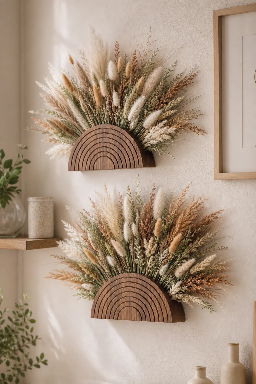 Trellis Wooden Rainbow Wall Planter Vase
