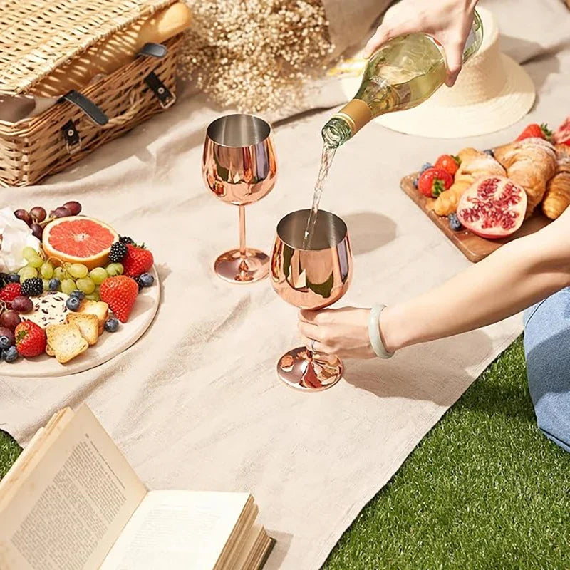 Cassara Stainless Steel 6-Piece Glassware Set
