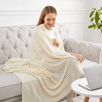 Orlan Knitted Throw Blanket with Tassels