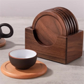 Ashford Wooden Coaster 6 Piece Set with Holder