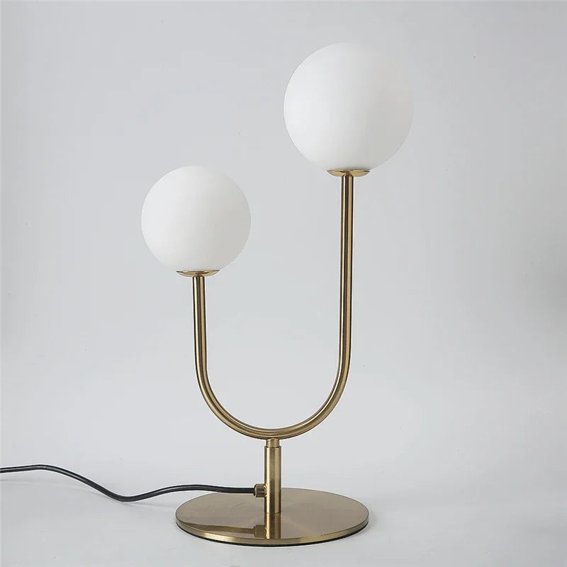 Vesper U-Shaped Dual Orb Table Lamp