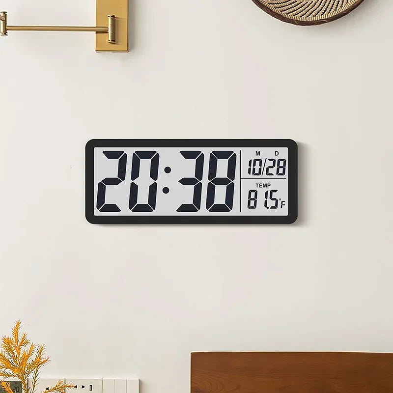 Tempo Digital LCD Clock with Date and Temperature Display
