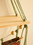 Thistle Boho Macrame Hanging Wall Shelf