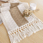 Harlan Woven Linen Table Runner with Tassels