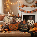 Harvest Halloween Wood Tabletop Signs (Set of 5)