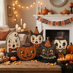 Harvest Halloween Wood Tabletop Signs (Set of 5)