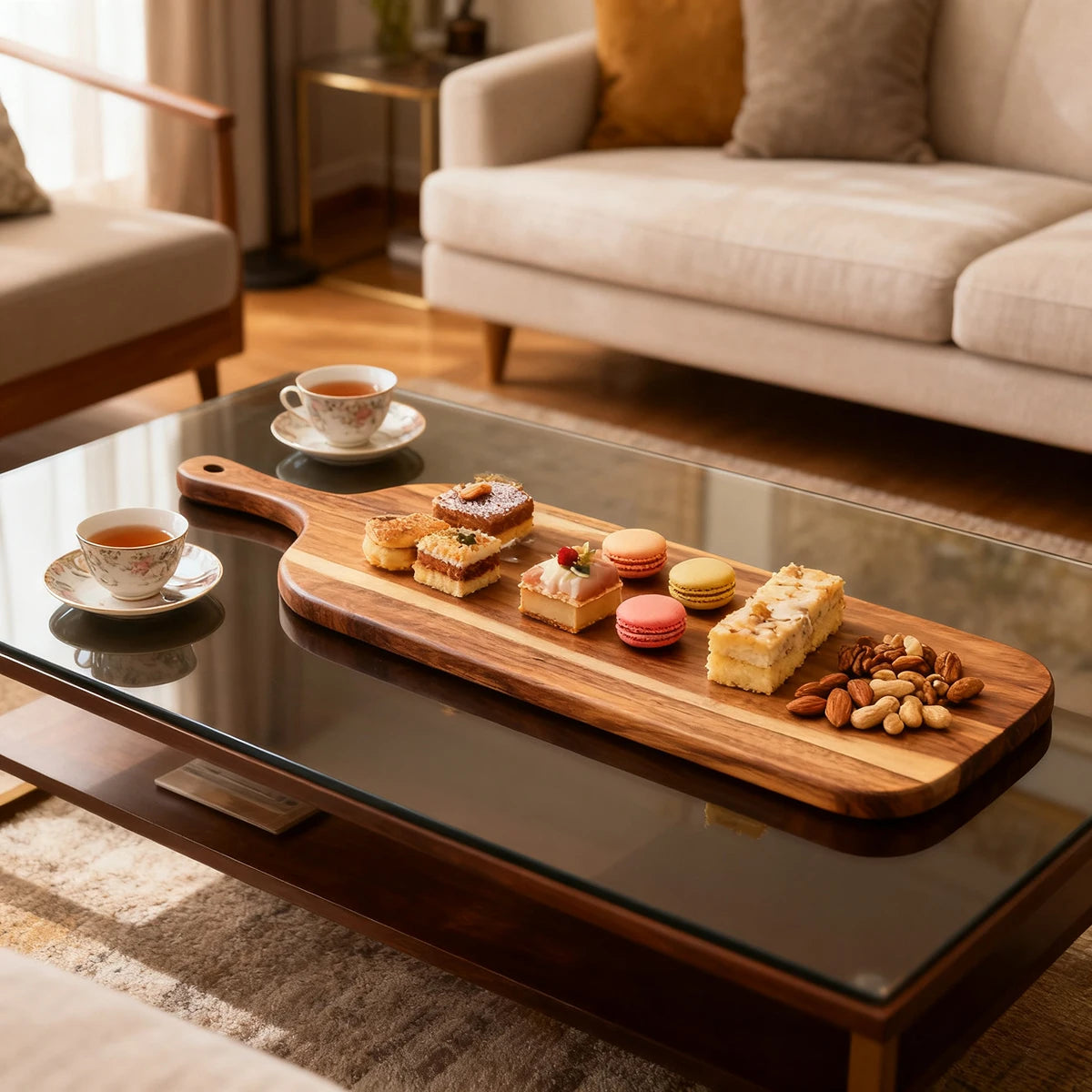 Wooden Serving & Cutting Board with Handle