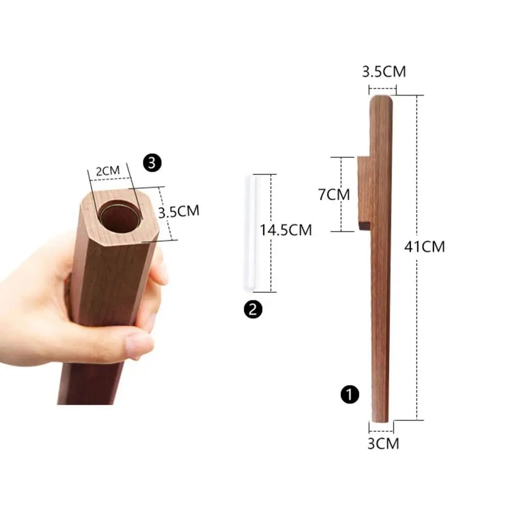 Paloma Wall-Mounted Skinny Wooden Vase