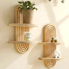 Calista Arched Wood Wall Shelf