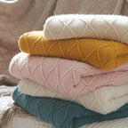 Orlan Knitted Throw Blanket with Tassels