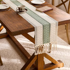 Theron Boho Woven Table Runner with Tassels