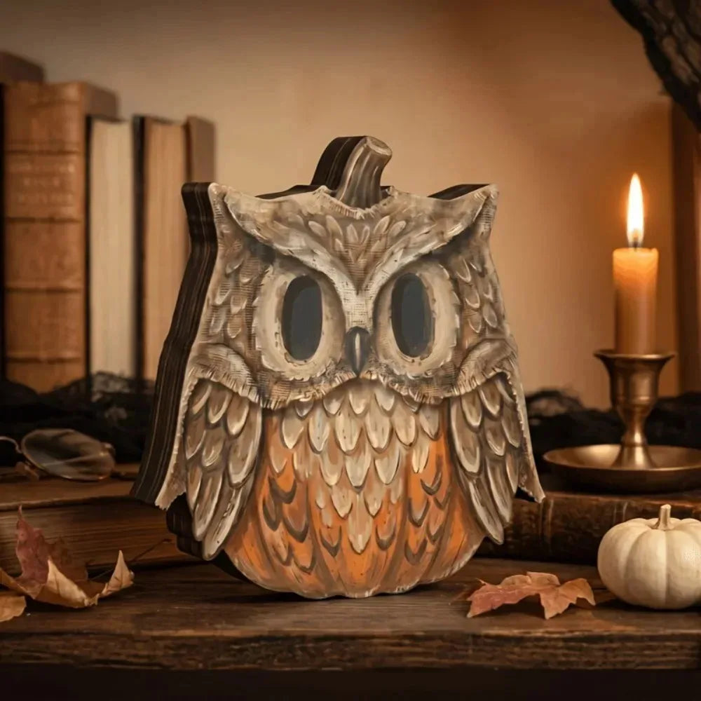 Painted Wood Halloween Tabletop Signs (Set of 6)