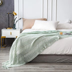 Birchley Knit Throw Blanket with Tassels