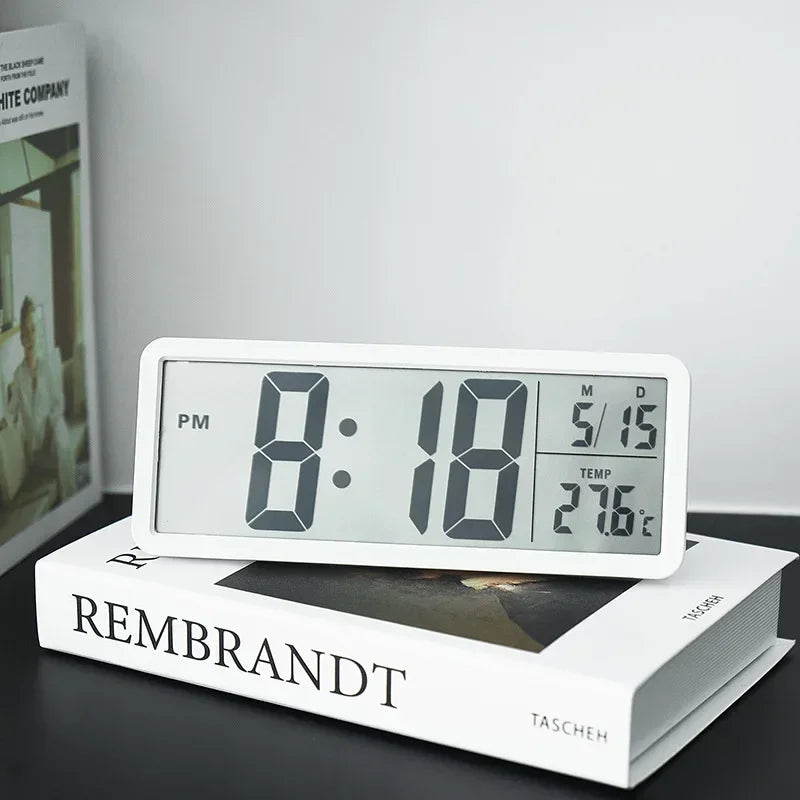 Tempo Digital LCD Clock with Date and Temperature Display