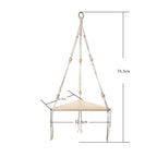 Briar Boho Macrame Triangle Floating Wall Shelf