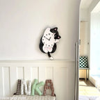 Cat-Shaped Wall Clock with Wagging Tail