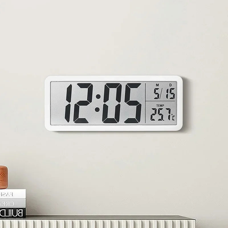 Tempo Digital LCD Clock with Date and Temperature Display