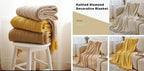 Orlan Knitted Throw Blanket with Tassels