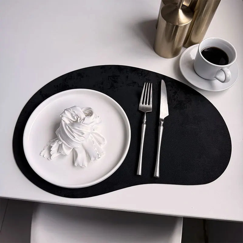 Larkspur Cashew Shaped Leather Placemats