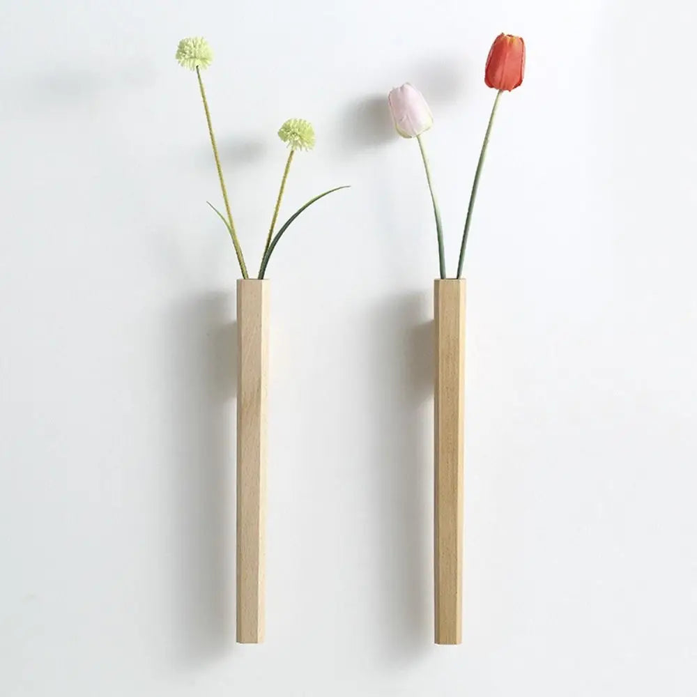 Paloma Wall-Mounted Skinny Wooden Vase