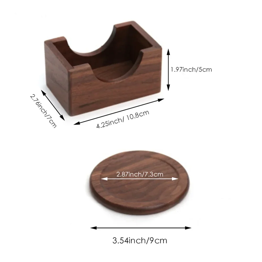 Ashford Wooden Coaster 6 Piece Set with Holder
