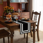 Harlan Black and White Table Runner