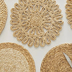 Kalani Boho Natural Jute Round Placemats