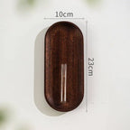 Foxwell Walnut Wood Wall Vase