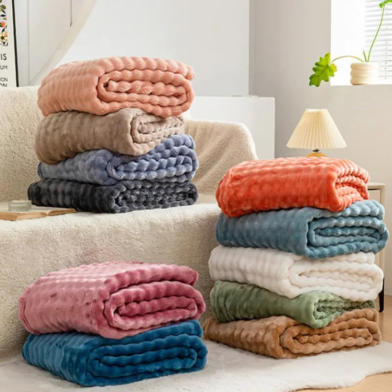 Marina Textured Plush Throw Blanket