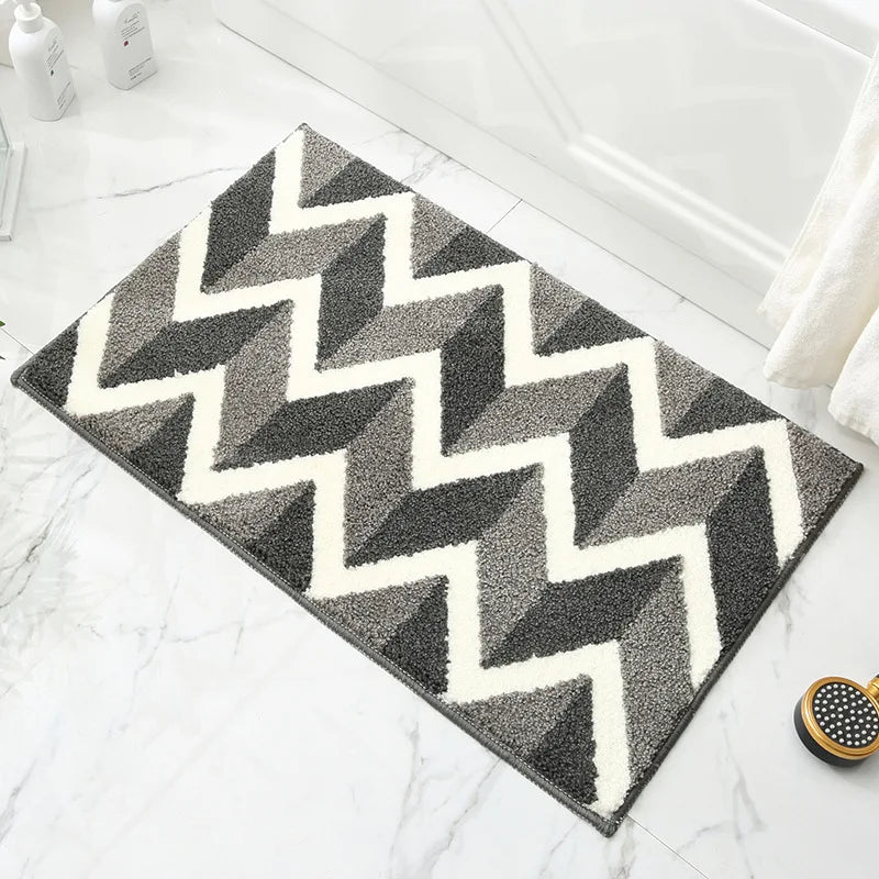 Sable Geometric Bath Mat
