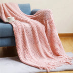 Birchley Knit Throw Blanket with Tassels