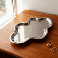 Nimbus Decorative Metal Tray with Scalloped Edge