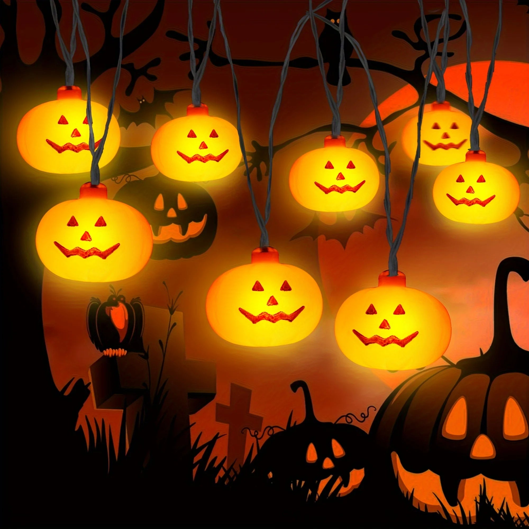 Halloween Pumpkin String Lights