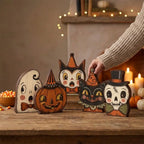Harvest Halloween Wood Tabletop Signs (Set of 5)
