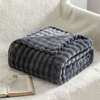 Marina Textured Plush Throw Blanket