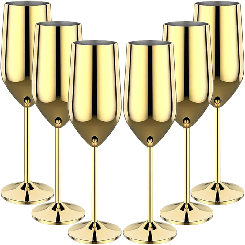 Cassara Stainless Steel 6-Piece Glassware Set