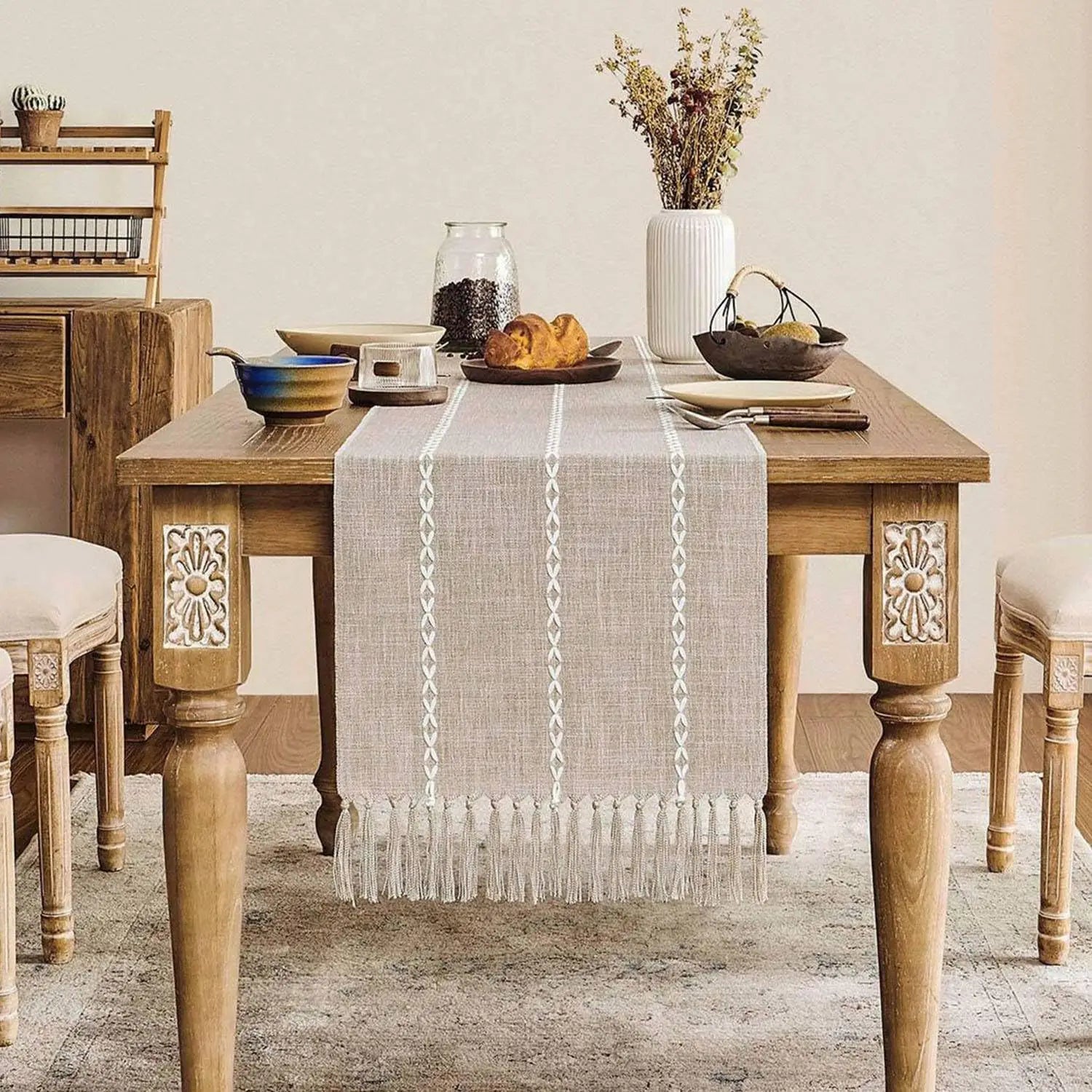 Kinley Rustic Linen Table Runner
