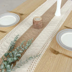 Harlan Woven Linen Table Runner with Tassels