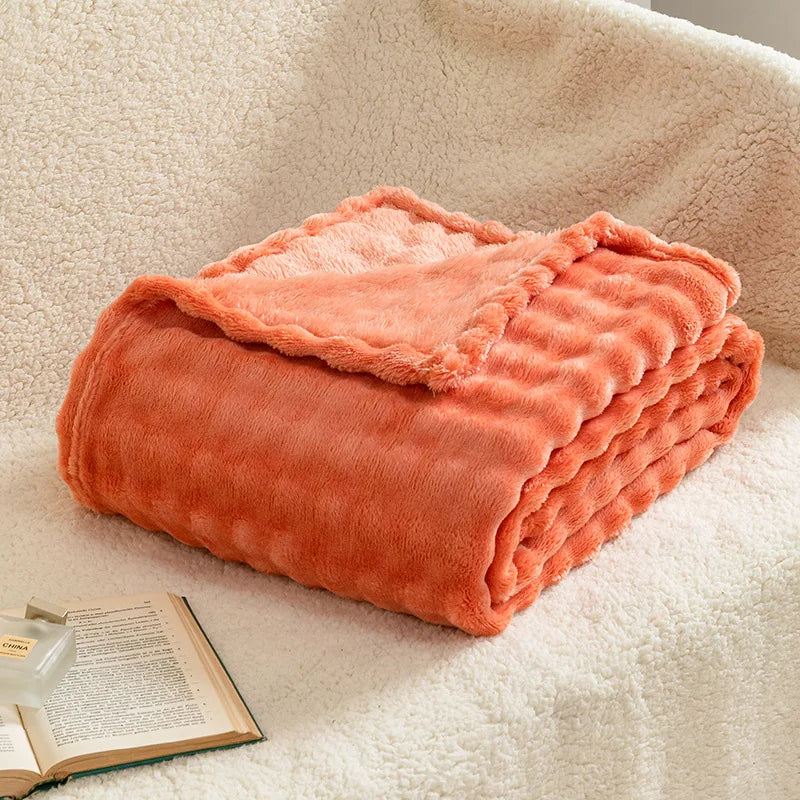 Marina Textured Plush Throw Blanket