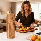 Wooden Serving & Cutting Board with Handle