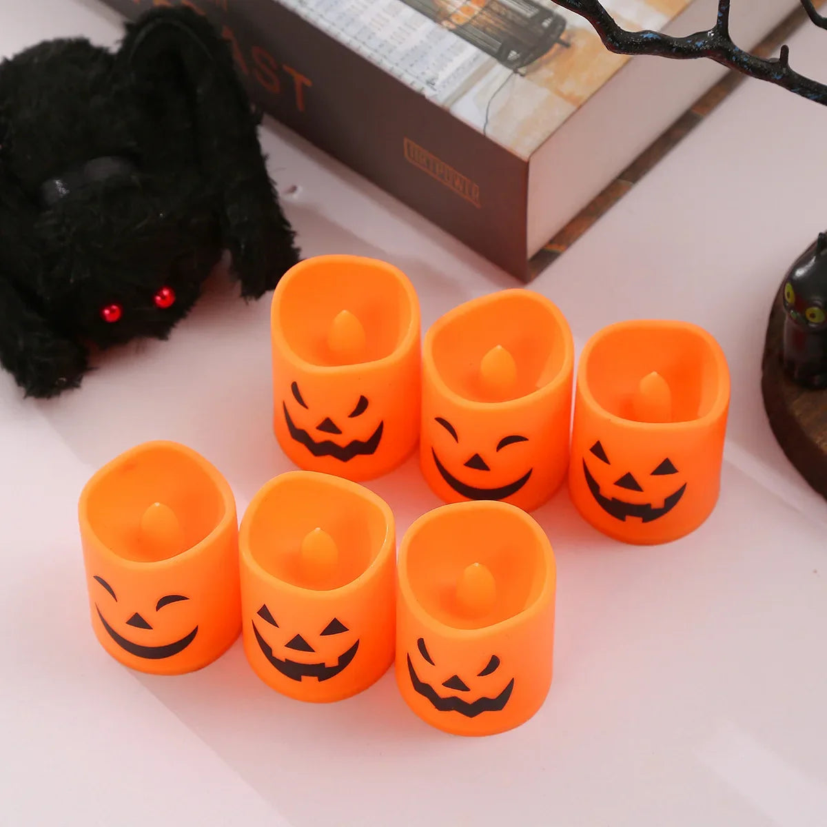 LED Flameless Halloween Jack-O'-Lantern Candle Lights