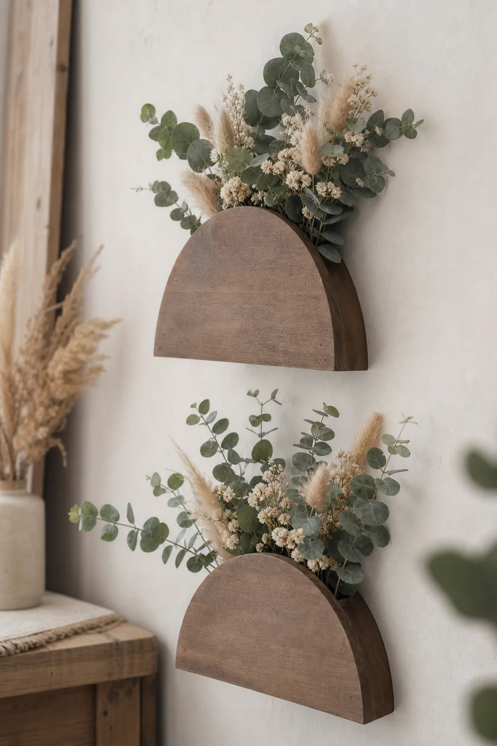 Trellis Wooden Rainbow Wall Planter Vase