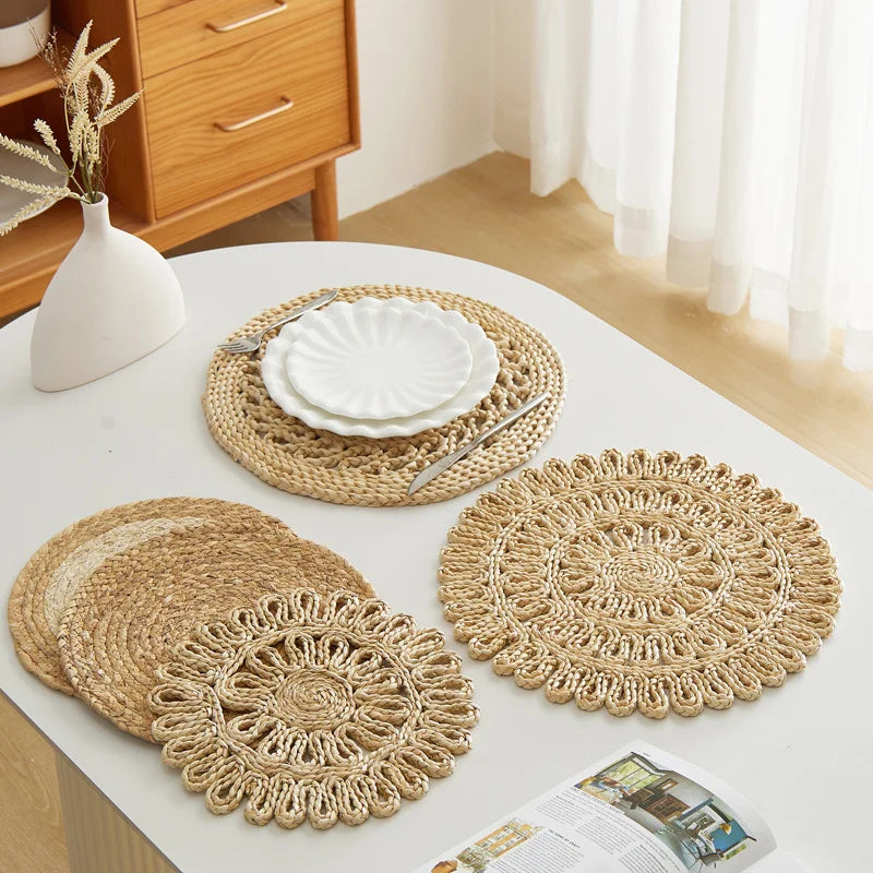 Kalani Boho Natural Jute Round Placemats