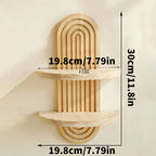 Calista Arched Wood Wall Shelf
